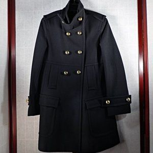 Via by Victoria's Secret Wool Military Coat,Black, Small, Never Worn. 80% Wool